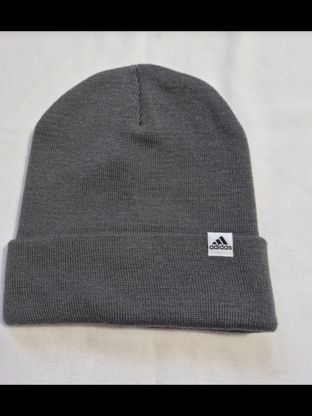 NWOT Adidas MEN Gray Ribbed Cuffed Beanie